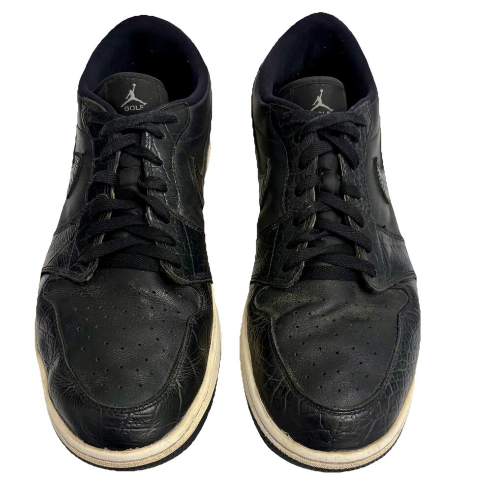 Nike Air Jordan 1 Low Golf Shoe Black Croc Print Leather DD9315-003 Men's Size13